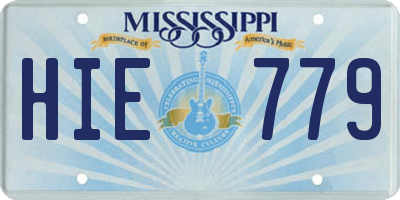 MS license plate HIE779
