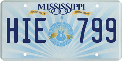 MS license plate HIE799