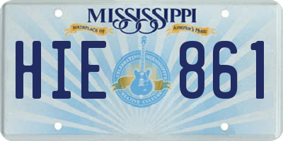 MS license plate HIE861