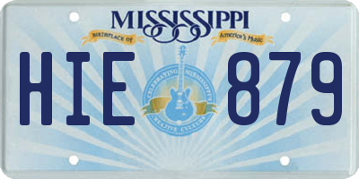 MS license plate HIE879