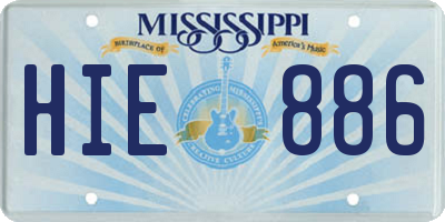 MS license plate HIE886