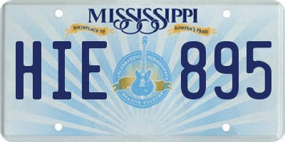 MS license plate HIE895