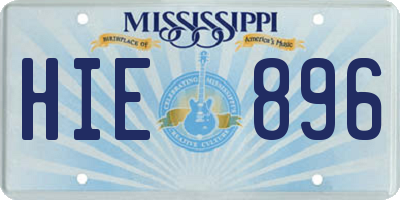 MS license plate HIE896