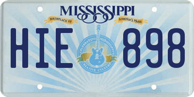 MS license plate HIE898