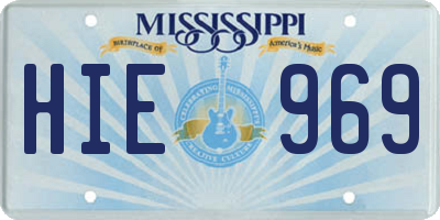 MS license plate HIE969