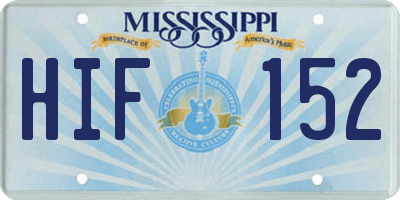 MS license plate HIF152