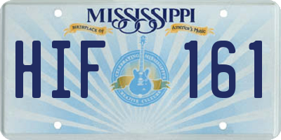 MS license plate HIF161