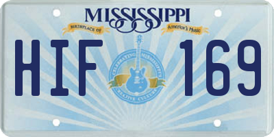 MS license plate HIF169