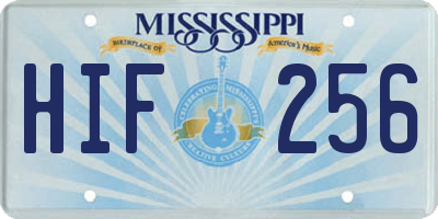 MS license plate HIF256