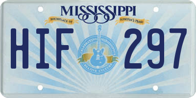 MS license plate HIF297