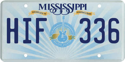 MS license plate HIF336