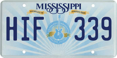 MS license plate HIF339