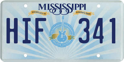 MS license plate HIF341