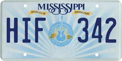 MS license plate HIF342