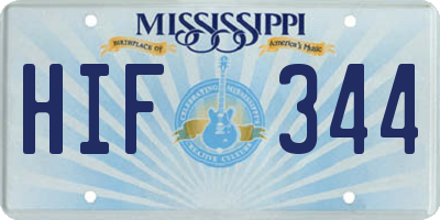 MS license plate HIF344