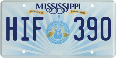 MS license plate HIF390