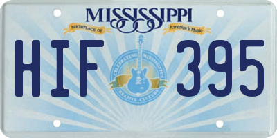 MS license plate HIF395