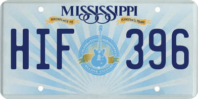 MS license plate HIF396