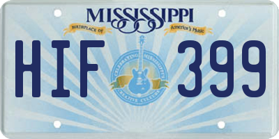 MS license plate HIF399