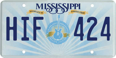 MS license plate HIF424
