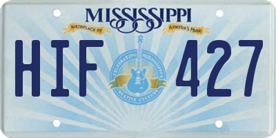 MS license plate HIF427