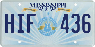 MS license plate HIF436