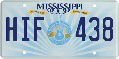 MS license plate HIF438