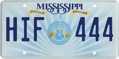 MS license plate HIF444