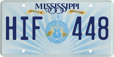 MS license plate HIF448