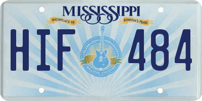 MS license plate HIF484