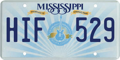 MS license plate HIF529