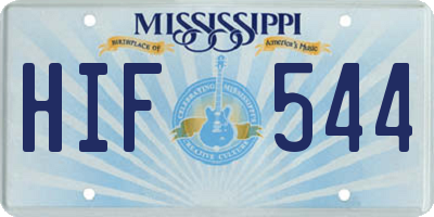 MS license plate HIF544
