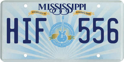 MS license plate HIF556