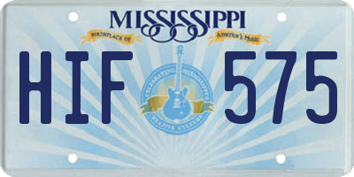 MS license plate HIF575