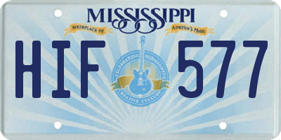 MS license plate HIF577