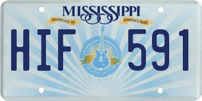 MS license plate HIF591