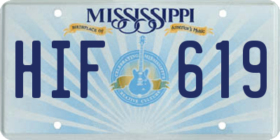 MS license plate HIF619