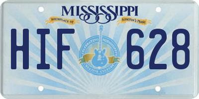 MS license plate HIF628
