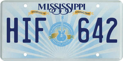 MS license plate HIF642
