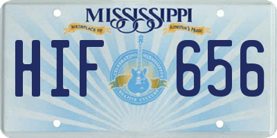 MS license plate HIF656