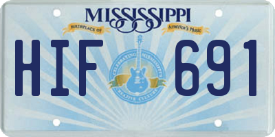 MS license plate HIF691