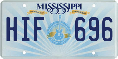 MS license plate HIF696