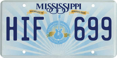 MS license plate HIF699