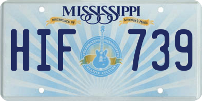 MS license plate HIF739