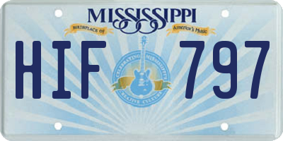 MS license plate HIF797