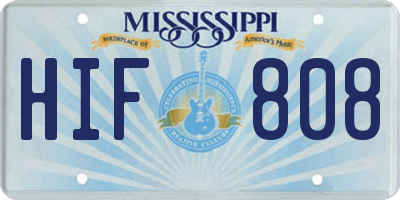 MS license plate HIF808