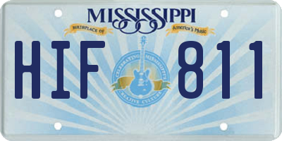 MS license plate HIF811