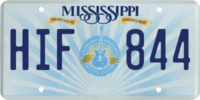MS license plate HIF844