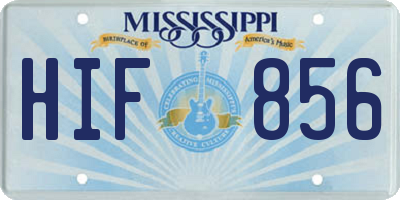MS license plate HIF856
