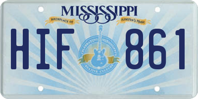 MS license plate HIF861